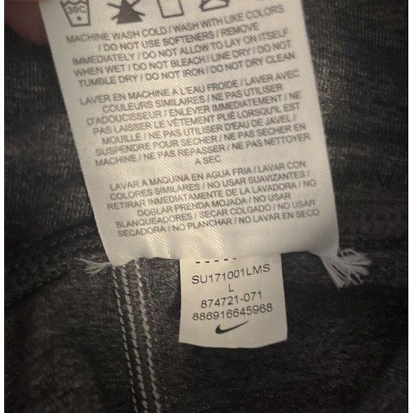 Nike Power Legendary Capri Mid Rise Leggings Dri Fit Womens Large Gray 874721 - Picture 5 of 6